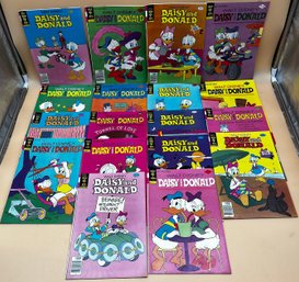 Large Lot Of Vintage Walt Disneys Daisy And Donald Comic Books