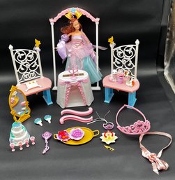 Bundle Of Barbie Accessories From Princess & The Pauper Wedding And Swan Lake