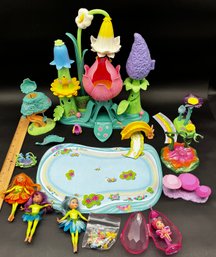 Lot Of Barbie Fairytopia And Little Lands Pixies With Accessories