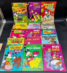 12 Vintage Walt Disney Character Comic Books