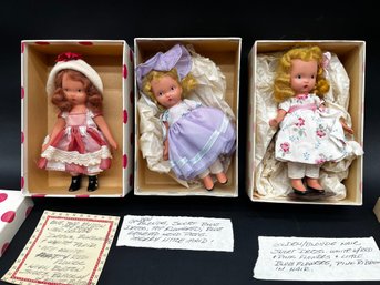 3 Vintage Nancy Ann Story Book Dolls Numbers 110, 113 And 127