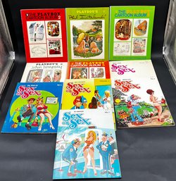 10 Vintage Adult Humor Magazines Including Playboy Cartoon Albums