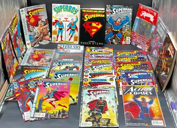 Large Lot Of Mostly DC Comics Superman And Supergirl Comic Books See Below