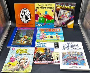 8 Sunday Funnies Comic Books Including Bloom County, Foxtrot And Doonsebury