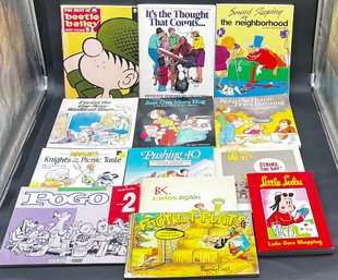 Bundle Of Vintage Sunday Funnies Comic Books With For Better Or Worse,  Beetle Bailey, B.c. Wizard Of Id