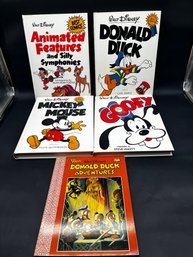 4 Walt Disney Hard Cover Comic Books And A Donald Duck Adventures Book