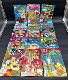 Lot Of Walt Disneys Beauty And The Beast & The Little Mermaid Comic Books