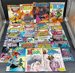 Large Lot Of Marvel Comics With Sgt Fury, Hook, Tarzan, Conan And Many Others