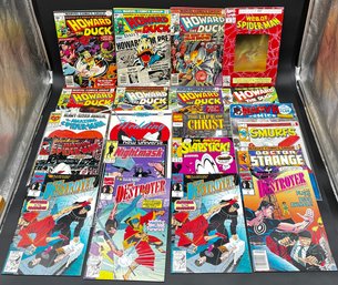 Lot Of Vintage And Newer Marvel Comics With Spider-Man, Howard The Duck, The Destroyer And Others