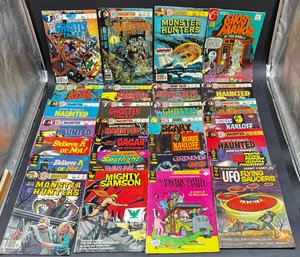 Large Lot Of Horror Comics With Boris Karloff, Ghostly Tales, Haunted Library, Scary Tales, UFOs And Mors
