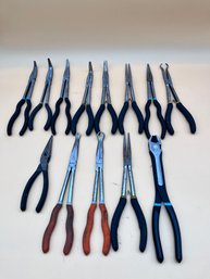 Lot Of Specialty Needle Nose Pliers All Trade, Duratech And Pittsburgh