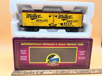 MTH Electric Trains Miller Highlife Woodside Reefer Car