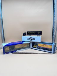 3 Vintage Die Cast Tractor Trailers