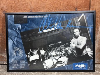 Vintage Framed Paiste Cymbals Ad Featuring Alex Van Halen