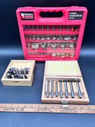 3 Boxes Of Woodworking Bits