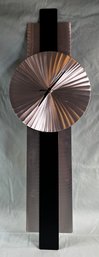 32x11 Inch Brushed Aluminum Jon Allen Signed Wall Clock