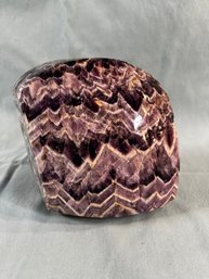 Polished Chevron Amethyst 5x5x3.5 Inch