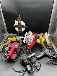 Lot Of Corded Tools Ryobi, Skil, Milwaukee And A 200 Tape Measure  All Tested And Work