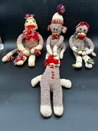 4 Sock Monkeys
