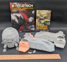 Battletech: Strategic Operations Rulebook, Companion Book, And 3D Printed Ship Figures