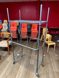 36in Metal Rolling Rack