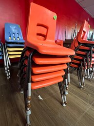 Set Of 5 Kids Plastic Stacking Chairs #2