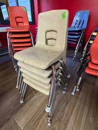 Set Of 5 Kids Plastic Stacking Chairs #4