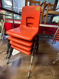 Set Of 4 Kids Plastic Stacking Chairs #5