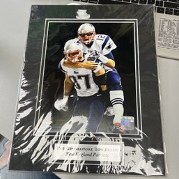 Authentic NFL Tom Brady Rob Gronkowski New England Patriots 8 X10 Football Photo