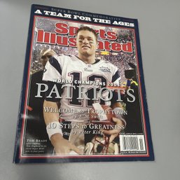 2004 Sports Illustrated Tom Brady Patriots Super Bowl Commemorative 3 TIME CHAMP