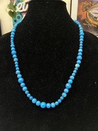 Sterling Silver Blue Stone Necklace