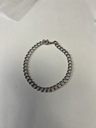 Vintage Sterling Silver 925 Italy Double Curb Link Bracelet 7 Inch