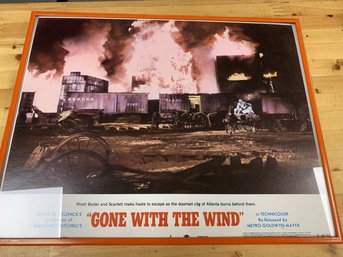 *GONE WITH THE WIND Lobby Card 2 Rhett & Scarlett Flee Burning Atlanta