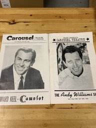 Two (2) Autographed Carousel Playbooks From The 60s With Howard Keel On Front