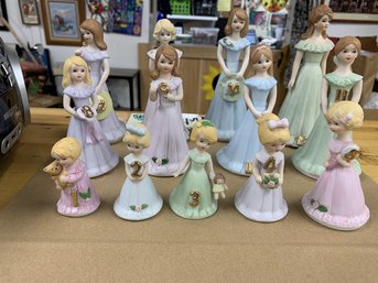 Enesco Growing Up Birth To 16 Years Old Lot Of 13 Figurines See Photographs