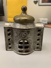 A.C Williams Antique DOMED Bank Building Coin Still Dime Bank ORIG PAINT