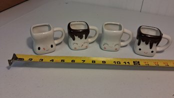 Set Of 4 Novelty Ceramic Mugs