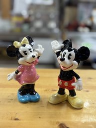 Adorable Vintage Mickey And Minnie Figurines