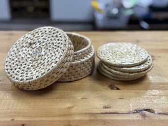 Wicker Coaster Set