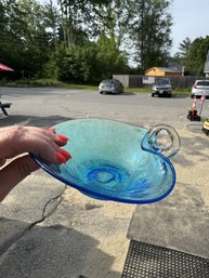 Vintage Art Glass Blue