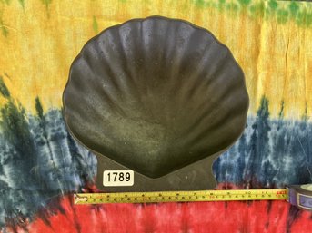 Vintage Cast Iron Shell-Shaped Trinket Dish
