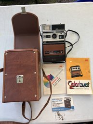 Vintage Colorburst Kodak Camera With ITT Magic Flash Mount And Case