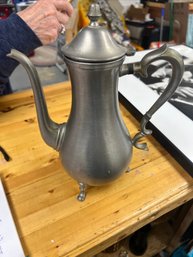 Vintage 3 Footed Pewter Teapot