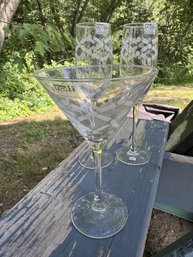 OLF Glassware Made In The USA Set Of 3