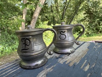 Pewter Salt And Pepper Shakers