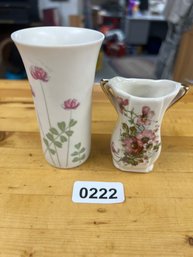 Lot Of 2 Porcelain Small Floral Cases