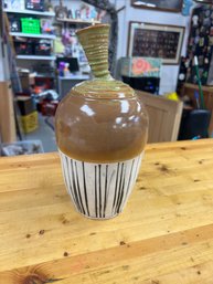 Coleman Signed Multi Color Unique Deco Vase