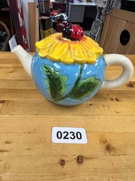 Sunflower And Lady Bug Tea Pot