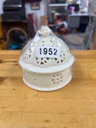 Vintage Hartley Greens Leeds Pottery Style Round Trinket Box