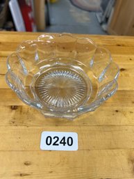 Clear Glass Scalloped Dish